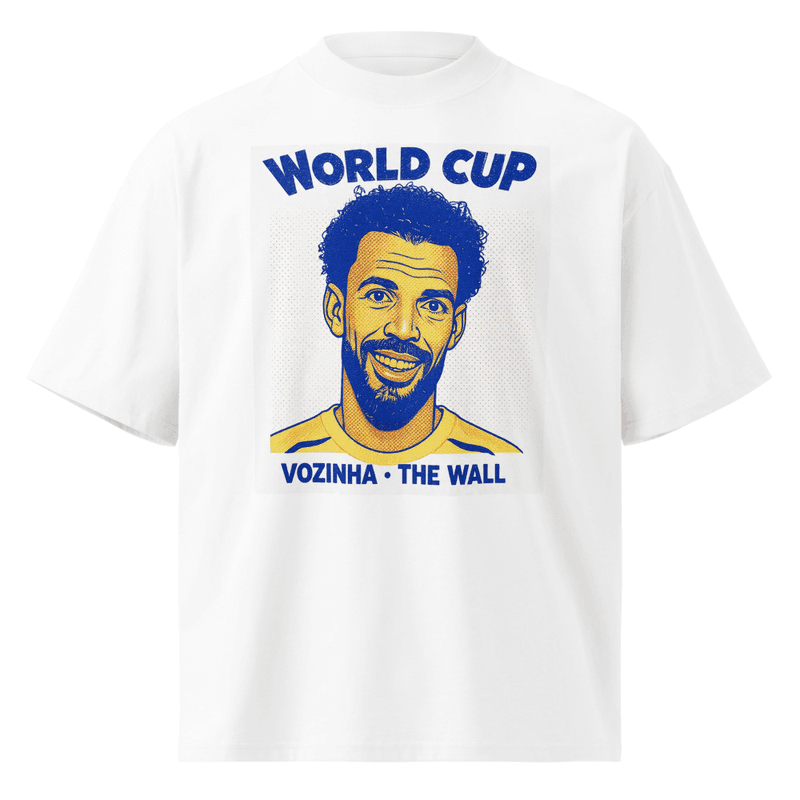 Vozinha – The Wall of Praia T-Shirt (Cape Verde 0-0 Spain, 15.06.2026 Pop Art)