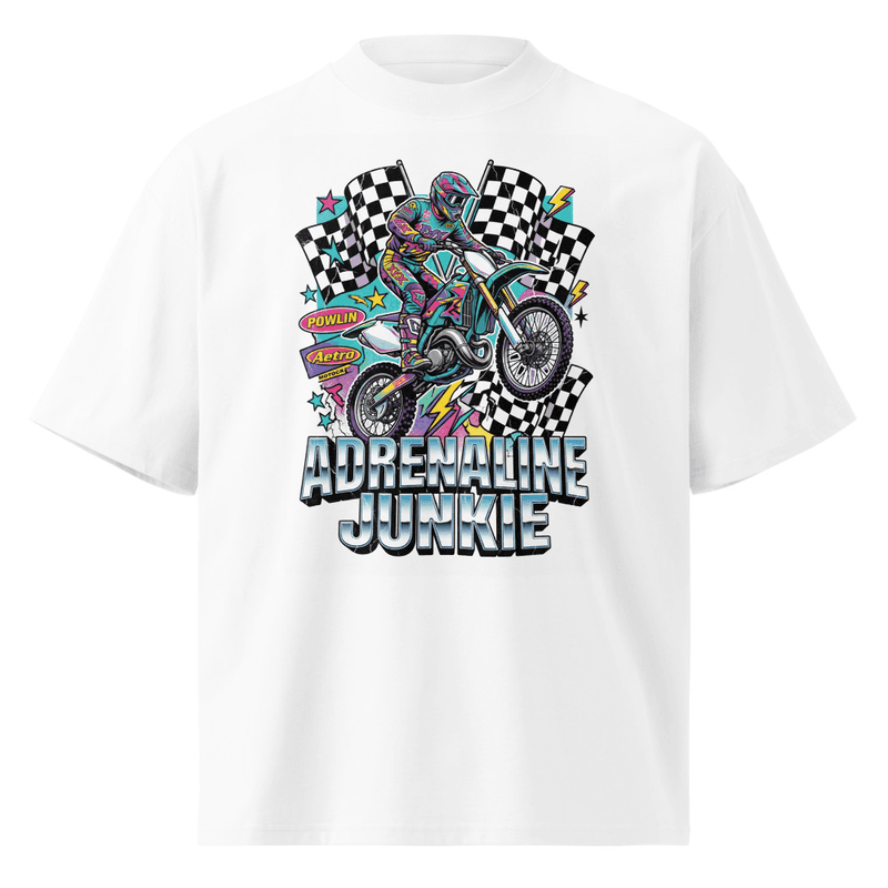 Retro 90s Motocross Shirt, Adrenaline Junkie Dirt Bike Graphic Tee, Vintage Racing Motorcycle T-Shirt, Extreme Sports Apparel