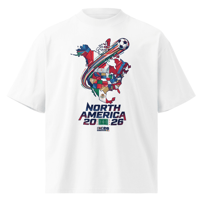 North America 2026 Soccer Graphic T-Shirt | USA Canada Mexico Football Fan Gear