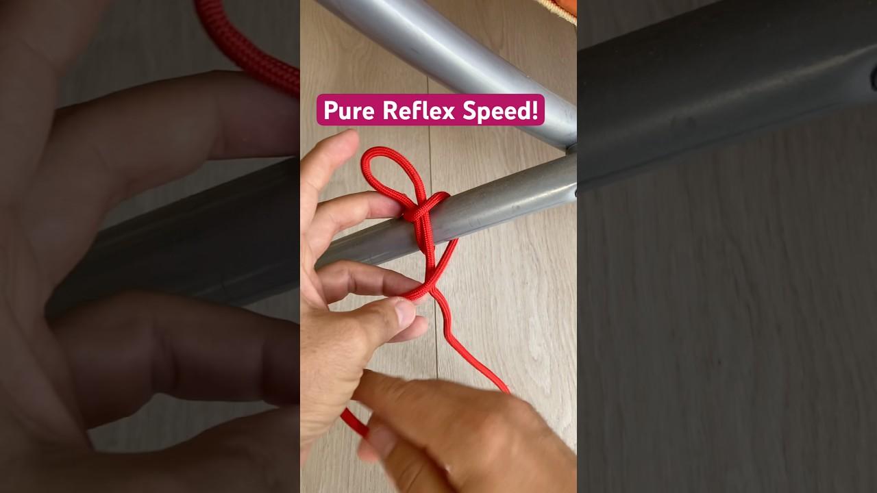The 1-Second "Reflex" Knot! ⚡ (Fastest Quick Release)