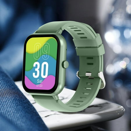 Vfedsrsge Bluetooth Music Call Push Smartwatch Sports Watch Fitness Tracker for Men and Women Green Review
