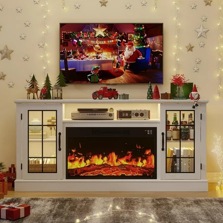 The Ultimate Cozy Upgrade: This Fireplace TV Stand is a Game-Changer for Fall