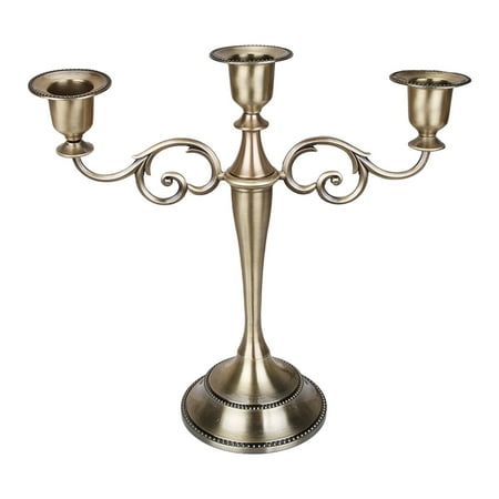 European Three-Headed Candelabra: Vintage Romance & Elegance