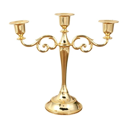 European Three-Headed Candelabra: Vintage Romantic Charm